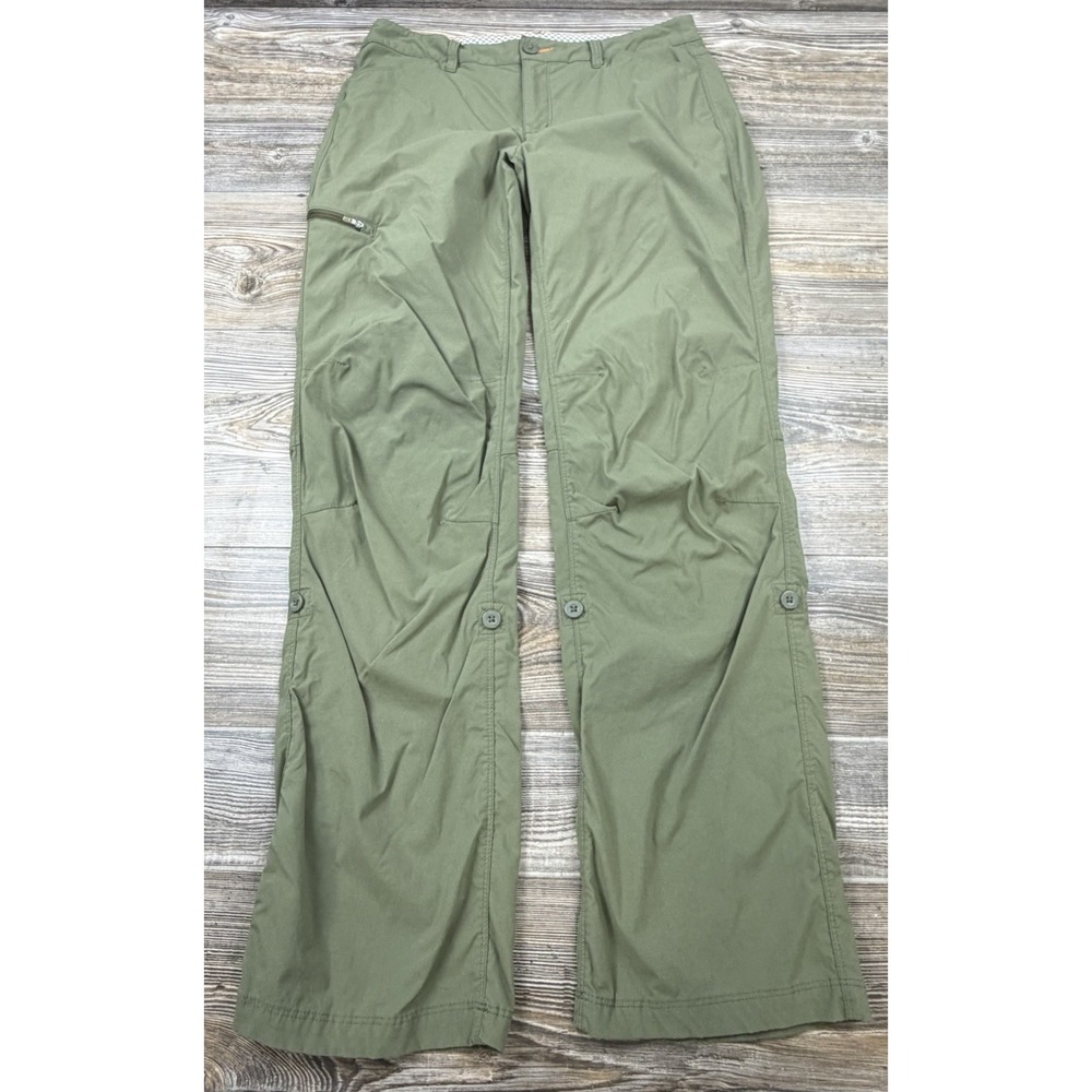 Orvis Womens Utility Cargo Pants 8 Olive Green Stretch Hiking Outdoor Gorpcore